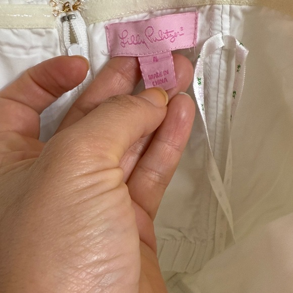 Lilly Pulitzer White Strapless Cotton Dress size 4 - Picture 6 of 7